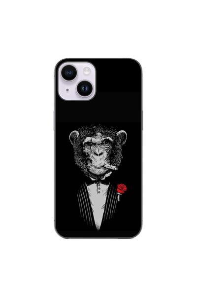 OEM Θήκη συμβατή με Apple iPhone 14 από σιλικόνη gel TPU με σχέδιο Cigar Monkey
