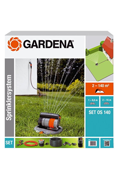 Gardena Complete irrigation Top Bottom Set includes OS 140 rectangular telesc...