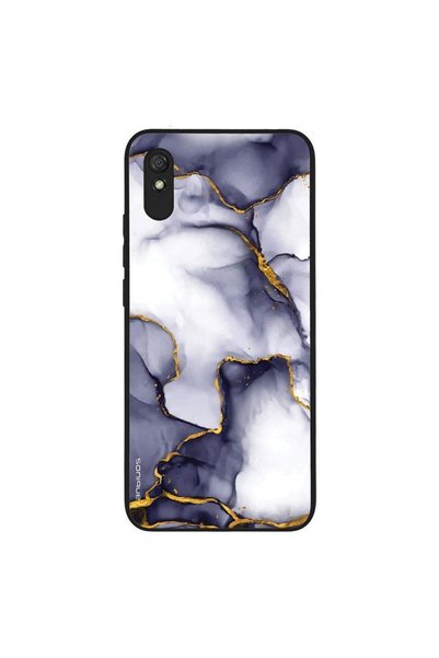Sonique Θήκη Marble Series για Xiaomi Redmi 9A / Redmi 9AT Μωβ Γκρι