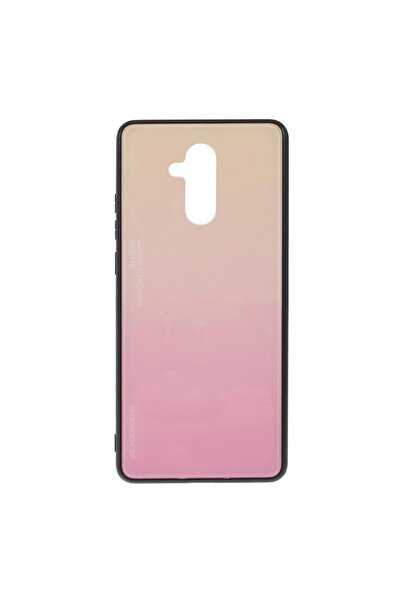 OEM Glass Case Huawei Mate 20 Lite Κίτρινο / Ροζ