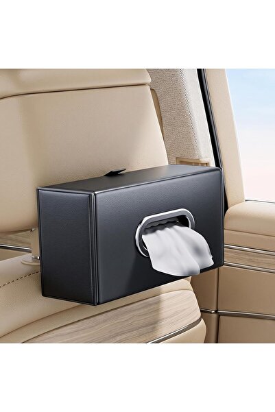 Auto Family FZE Car Tissue Box Holder PU Leather with Strap Buckle – Car Napk...