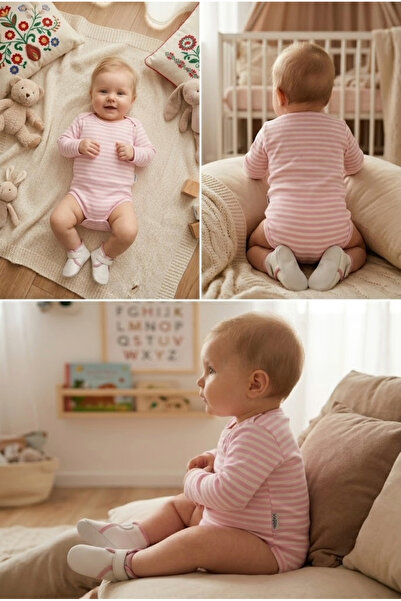 meyastore Baby Badi Striped with Snap Fasteners