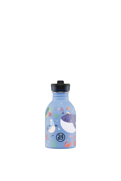 24 Bottles Kids Bottle Ocean Friends Pipetli Paslanmaz Çelik Çocuk Su Mataras...