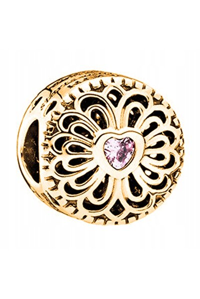 Larezo pandantiv, element decorativ, Model Inima Roz Cu Patru Straturi, Flori...
