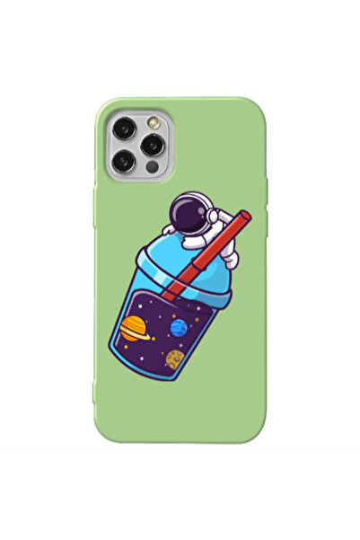 Other Apple iPhone 12 Pro Longing in space Light Green Colored Silicone TPU Θήκη