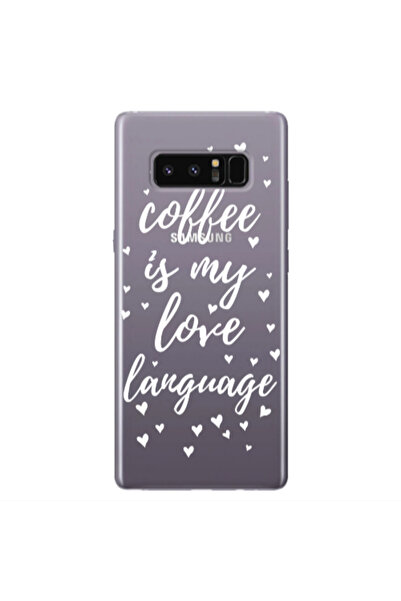 Other Samsung Note 8 Coffe is my love language Transparent Silicone TPU Θήκη