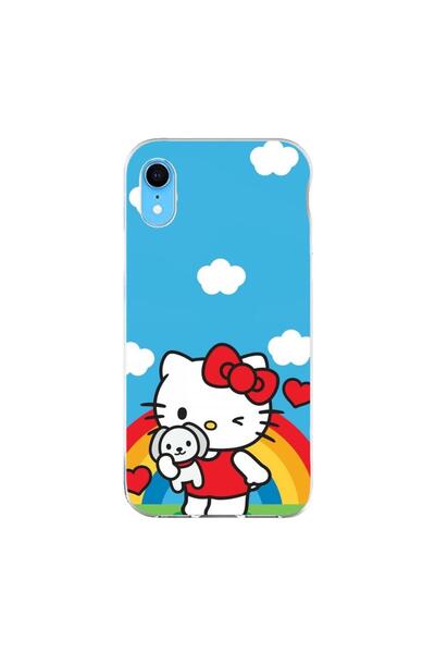 OEM Husa compatibila cu Apple iPhone XR Silicon Gel Tpu Model Hello Kitty Rai...
