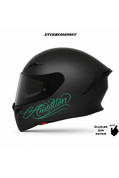 STCKRCO Ambition Text Sticker |   Ambition Helmet Sticker |   Helmet & Fairin...