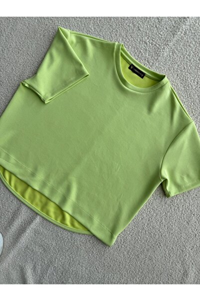 URAZ1984 Oversize T-shirt Neon Sarı