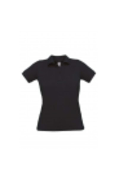 B&C WOMEN Tricou polo de damă, 100% bumbac, B&C Safran Pure, negru