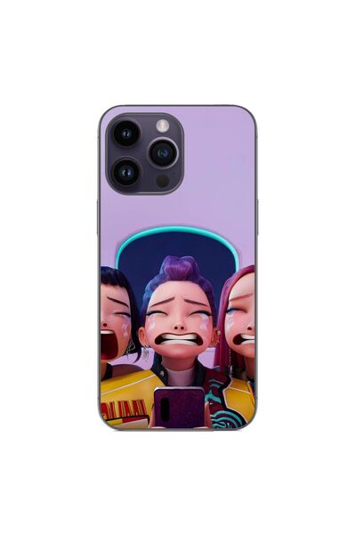 OEM Husa compatibila cu Apple iPhone 15 Pro Max Silicon Gel Tpu Model KPop De...