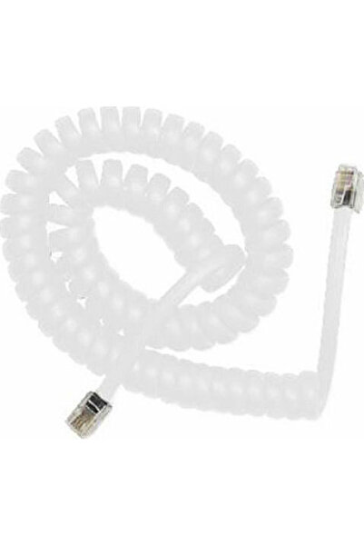 Cablexpert Σπιράλ Καλώδιο Τηλεφώνου RJ10 4P4C 2μ Λευκό (TC4P4CS-2M-W GM-TC-SP...