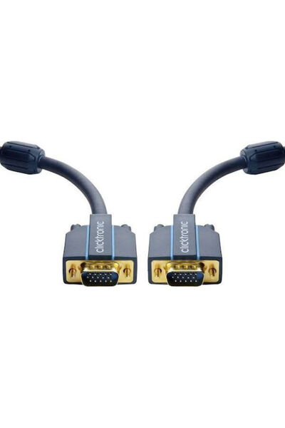 CLICKTRONIC Καλώδιο VGA αρσενικό σε VGA αρσενικό, Μπλε, 3μ