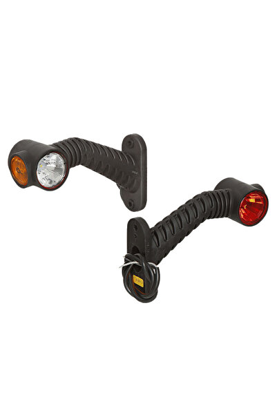 RapidAuto Lampa gabarit Universal, 12/24V, 175x100mm, rosu-alb-galben, omolog...