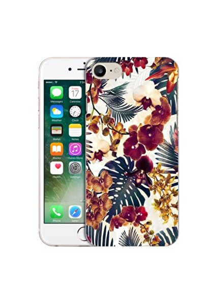 OEM Husa compatibila cu Apple iPhone 7 Silicon Gel Tpu Model Flowers Wallpaper