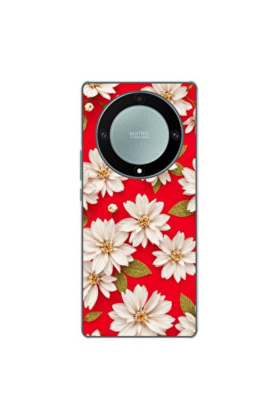 OEM Husa compatibila cu Honor Magic 5 Lite Silicon Gel Tpu Model White Flower...