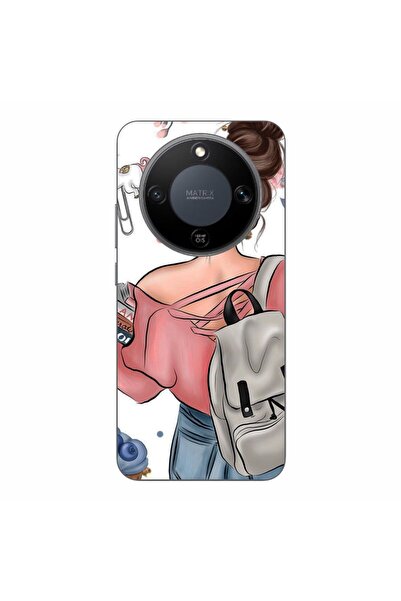 OEM Husa compatibila cu Honor Magic8 Lite Silicon Gel Tpu Model Girl Fashion ...