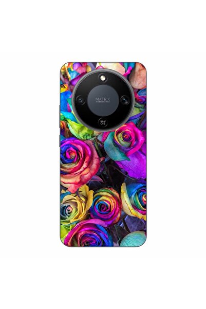 OEM Husa compatibila cu Honor Magic8 Lite Silicon Gel Tpu Model Trandafiri Co...
