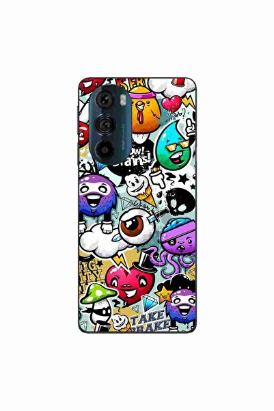 OEM Husa compatibila cu Motorola Edge 30 Pro Silicon Gel Tpu Model Pop Art Gr...