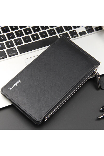 baellerry Men Long Wallet Crossgrain PU Leather Multi Card Slots Zipper Purse...