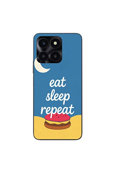 OEM Husa compatibila cu Honor X6a Silicon Gel Tpu Model Eat Sleep Repeat