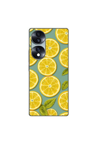 OEM Case compatible with Honor 70 Silicone Gel Tpu Model Summer Lemon Slices