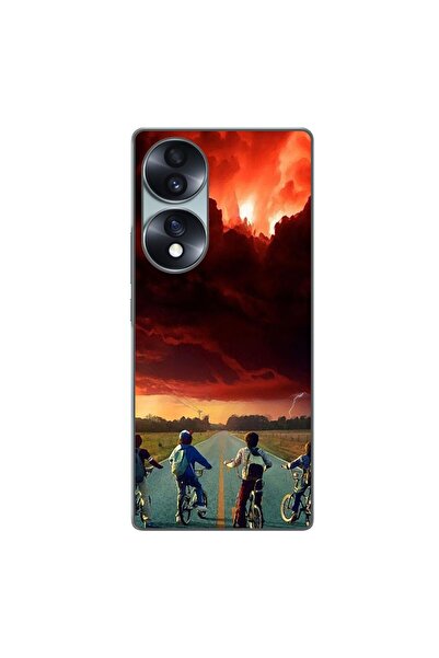 OEM Husa compatibila cu Honor 70 Silicon Gel Tpu Model Stranger Things Red Sky