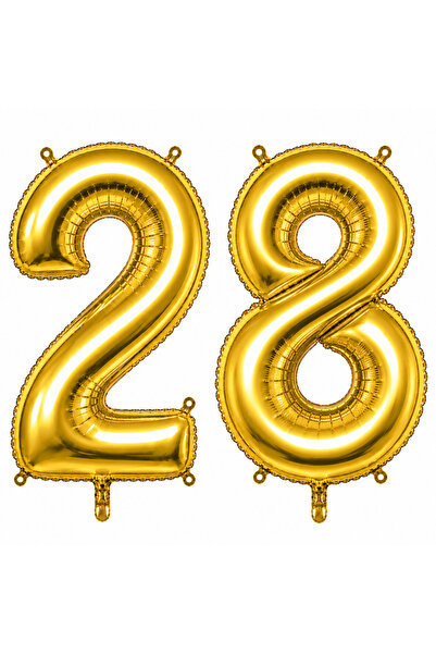 BeySüS 28 Foil Balloons Gold Color (100 cm)