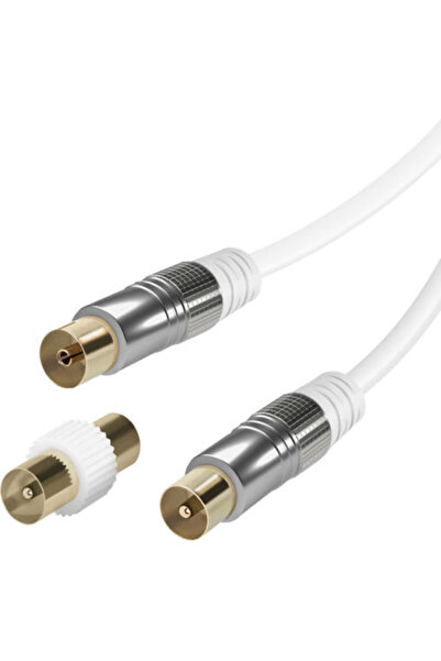 Vivanco Καλώδιο Κεραίας Ομοαξονικό Αρσενικό - Θηλυκό Λευκό 2μ 1 Τεμάχιο