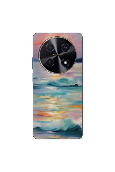 OEM Husa compatibila cu Huawei Nova 12i Silicon Gel Tpu Model Watercolor Sea ...
