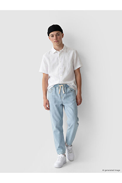 LC Waikiki Nevavm Poplin Boy's Shirt with Difference