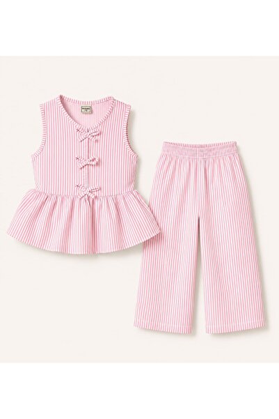 My Kids Wear Kız Çocuk Bella Fiyonk Detaylı Alt Üst Takım 12798