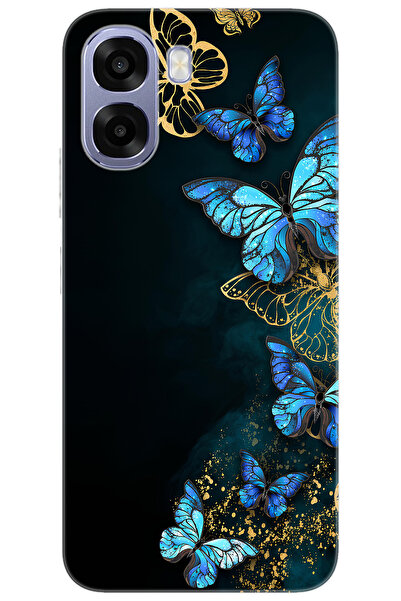 Ceppare Oppo A6X / A6T / A6T 5G Uyumlu Kılıf Desen Baskılı Silikon Kelebekler...
