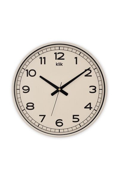 Klik İskandinav Kadran Beyaz Renk Çerçeveli Sade Tasarım Gerçek Camlı ⌀38 cm ...