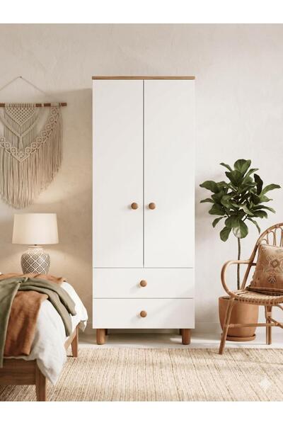Haus Modüler Bohem 2 Kapak 2 Çekmeceli Gardırop,Çocuk Odası,Yatak Odası
