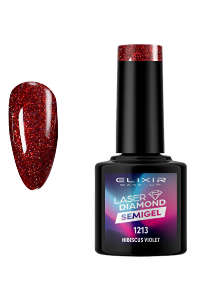 Elixir LASER DIAMOND SEMI GEL (ΗΜΙΜΟΝΙΜΟ BΕΡΝΙΚΙ) - 1213 (HIBISCUS VIOLET) 8ML
