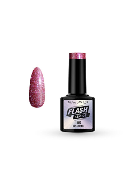 Elixir FLASH SEMI GEL (ΗΜΙΜΟΝΙΜΟ BΕΡΝΙΚΙ) - 1115 (SWEET Pink) 8ML
