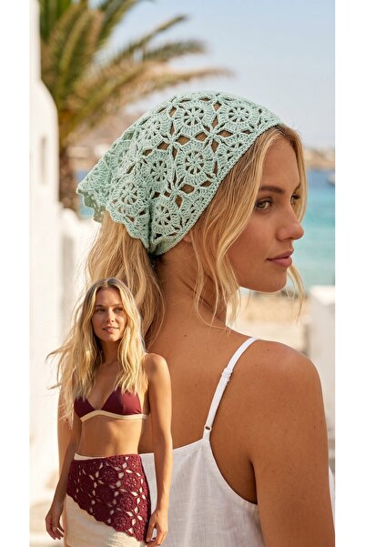 Talinhandmade Handmade Cotton Knitted Bandana – Multi-Purpose Hair Bandana, W...
