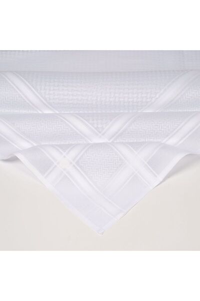 GENEVA LIONS Shemagh Geneva White English 100% Cotton