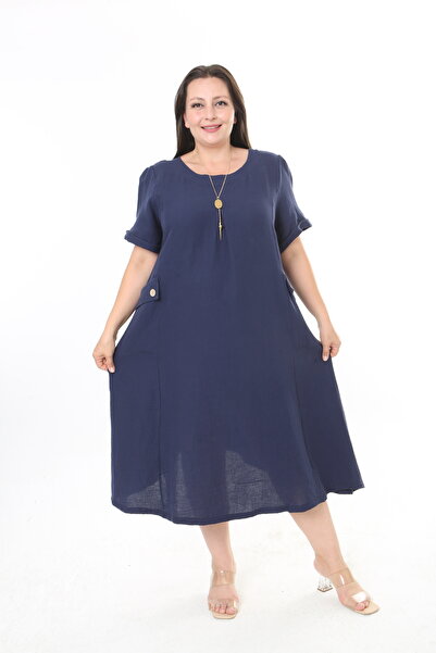 XL Modam Women's Plus Size Muslin Fabric Plus Size Dress
