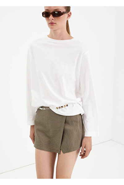MANGO Woman Lyocell pantolon etek