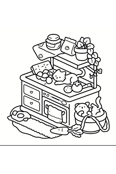 JACA Cats 40+ Page Coloring Book Thick Pages