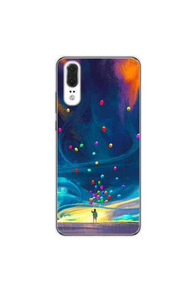 OEM Husa compatibila cu Huawei P20 Silicon Gel Tpu Model Baloane Univers