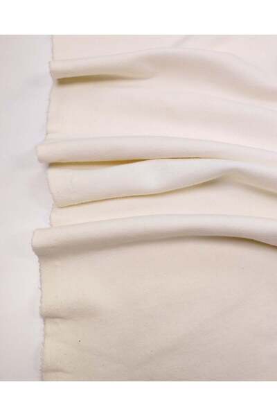 Kumaş Parça Cream 2 Thread Combed Cotton Fabric Lightly Raised Soft Sweatshir...
