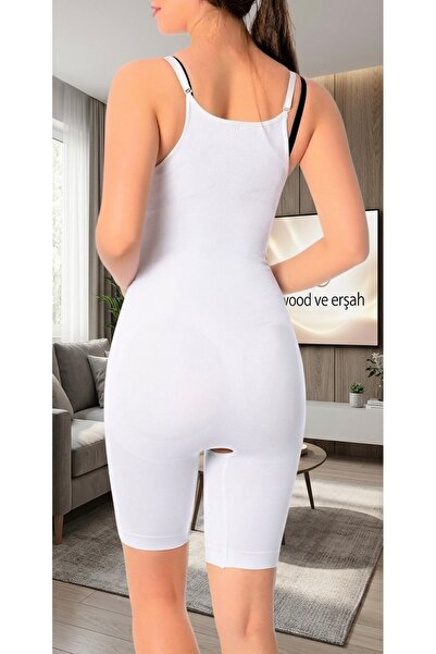 Lüx Wood Wood Ve Erşah 456 Zippered Full-Length Corset with High Waist Gather...