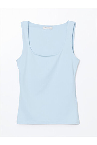 LC Waikiki New Season Blue U-Neck Women's Undershirt