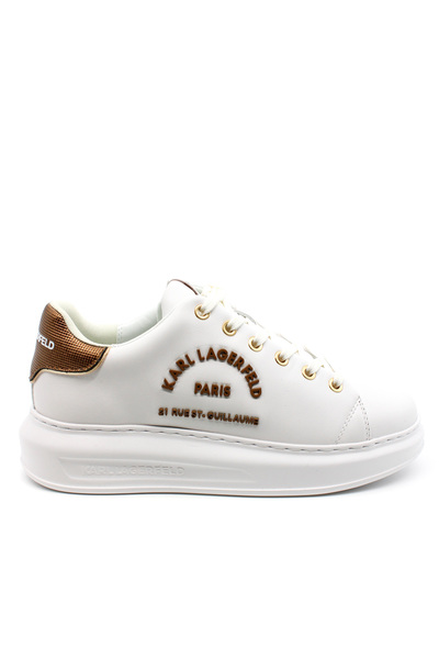 Karl Lagerfeld Γυναικεία Δερμάτινα Maison Sneakers Λευκά KL62539M-01Z WHITE L...