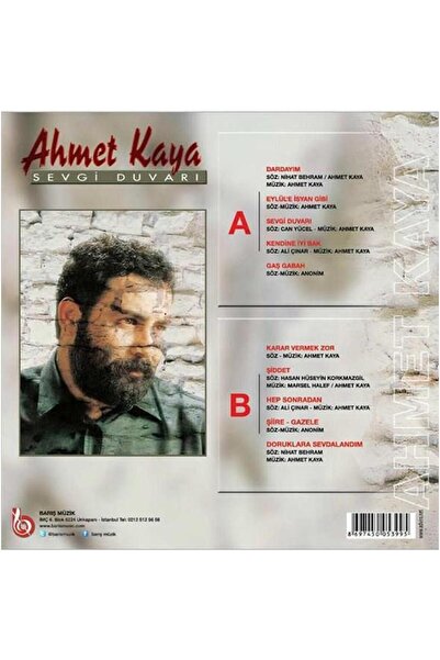 Genel Markalar Ahmet Kaya - Sevgi Duvarı (Kırmızı Plak)