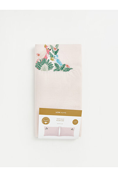 LC Waikiki Pink Floral Embroidered Pillowcase Set of 2 50X70 cm