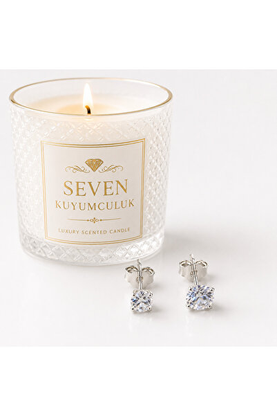 seven kuyumculuk 925 Ayar Gümüş 4 mm & 5 mm Zirkon Taşlı Çift Küpe Seti – Min...